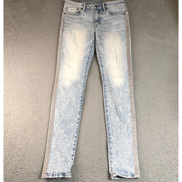 American Eagle Jeans Men‎ 31x30 Blue Distressed Skinny Flex Stretch Young Money - Picture 1 of 12